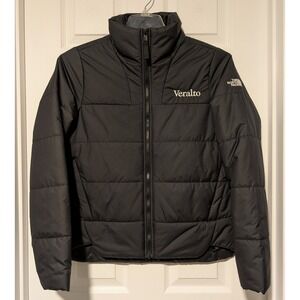 NWOT The North Face Womens M Black Puffer Jacket Polyester Insulated Co. Logo